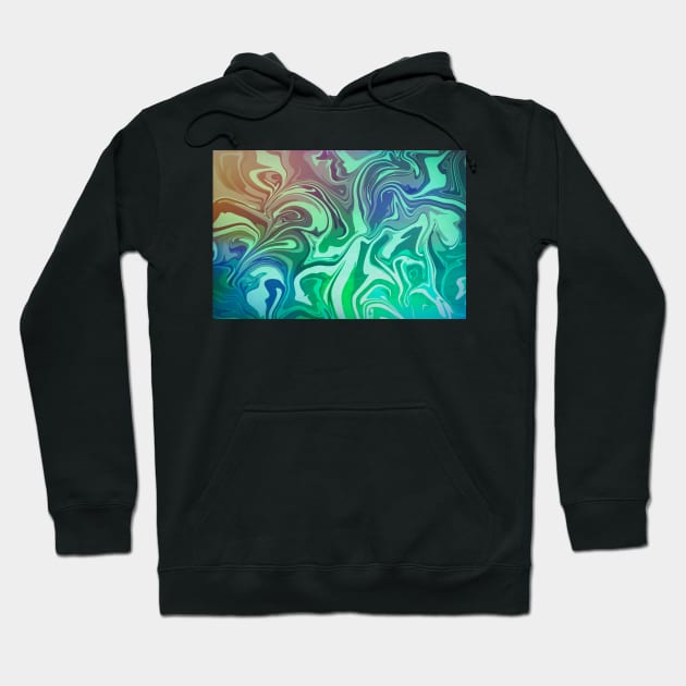 Marble painting, abstract color mix Hoodie by Russell102